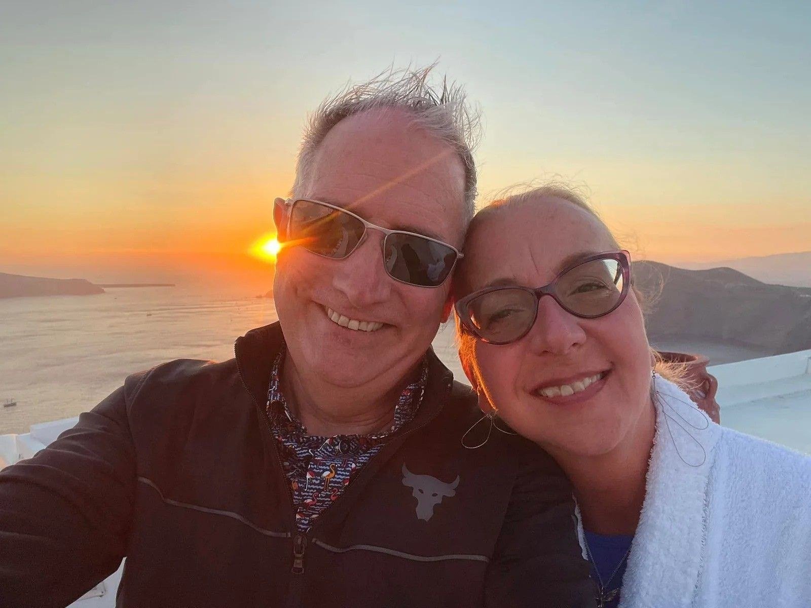 Kevin and Mary Leigh in Mykonos, Greece