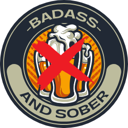 The Badass and sober experiment logo